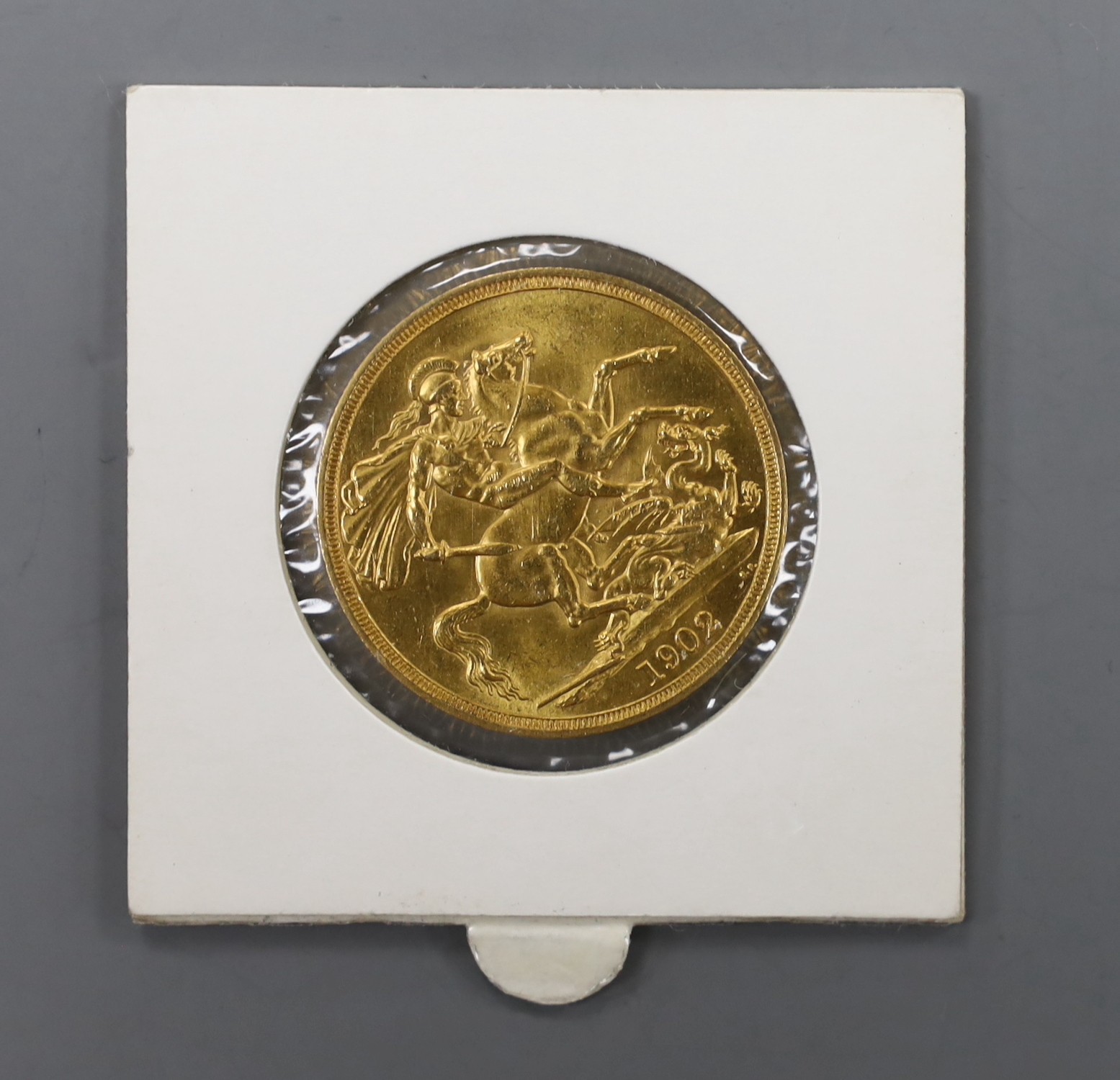 An Edward VII gold double sovereign (£2) 1902, EF